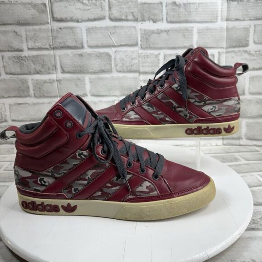 Adidas Top Court Adidas Top Court Hi-Big Stripes Cardinal Red Men's Size 12